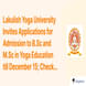 Lakulish Yoga University Invites Applications for Admission to B.Sc and M.Sc in Yoga Education till December 15; Check Direct Link Here